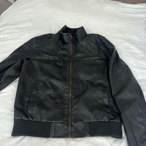 Sean John Leather Bomber